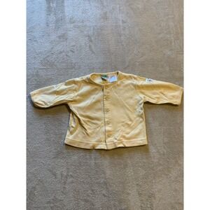Vintage McKids‎ McBaby Snap Up Yellow Unisex Cardigan Long Sleeve 3-6 Months Y2K